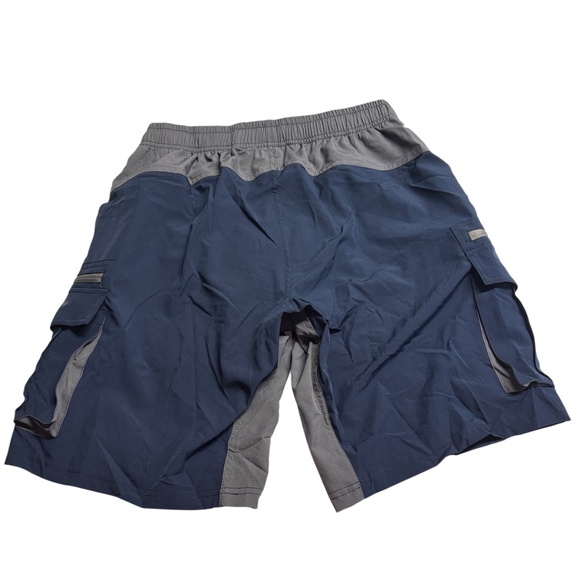 EZRUN Men’s Padded Bike Shorts Cargo Style Navy Gray Size M - Picture 7 of 7